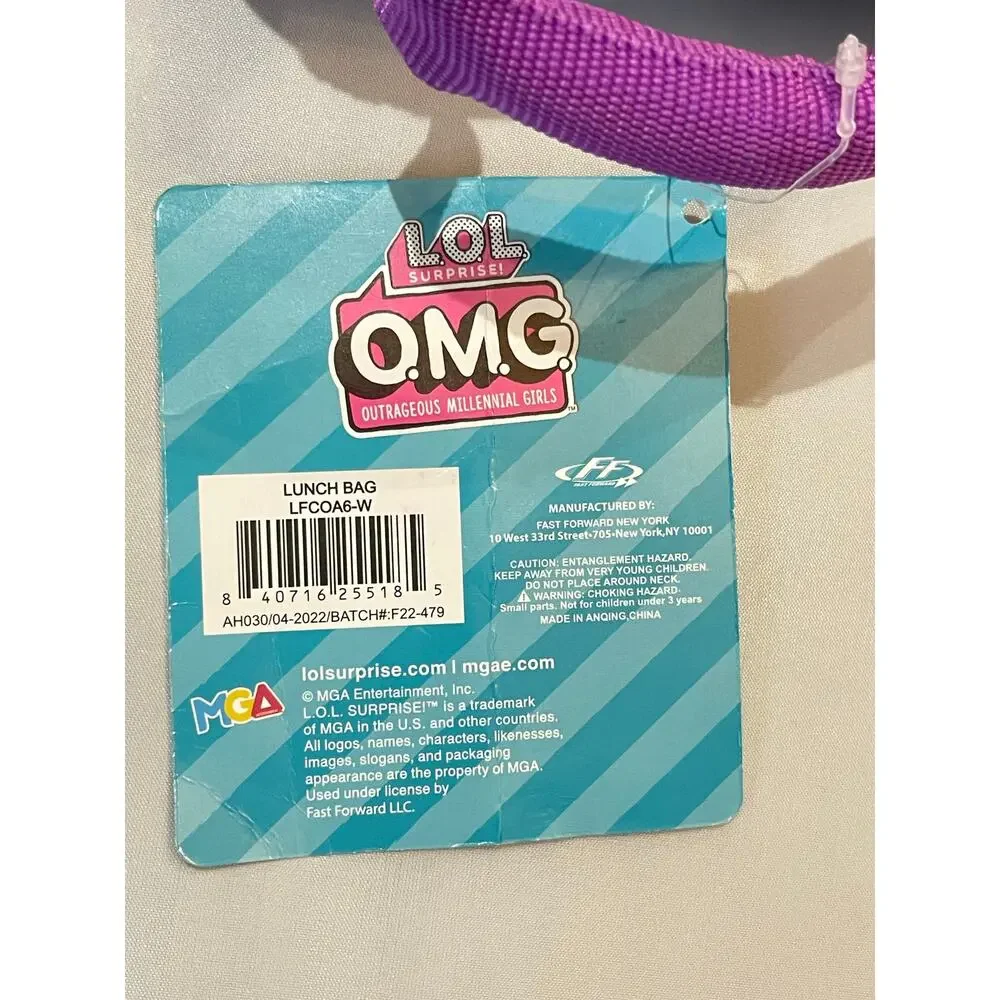 MGA KIDS LOL OMG INSULATED REUSABLE LUNCH BAG FOR GIRLS NWT